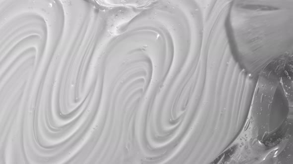 Serum Gel with Peptides Texture Spreading By Brush with Sunlight Shadows Footage alt