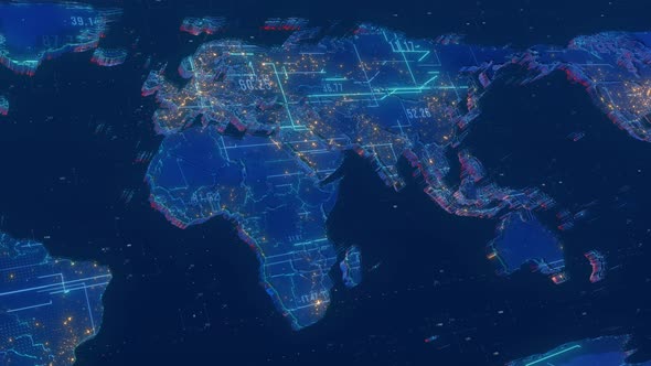 3D World Map UHD 4K, Motion Graphics | VideoHive