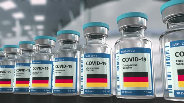 COVID19 Coronavirus Vaccine From Germany Production Line Looped Video