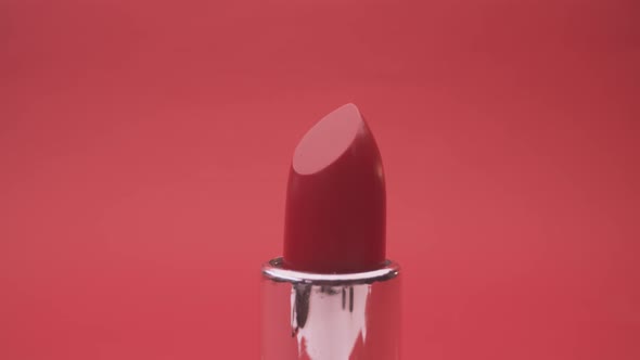 Red Lipstick on Red Background alt