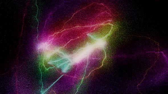 Colorful Particle Light Streak Galaxy Loop