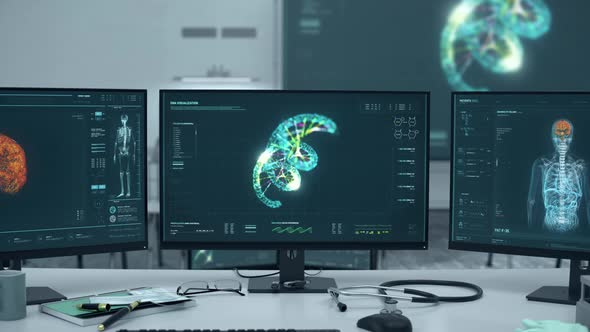 Medical analysis system deals with the genetic research at the laboratory alt