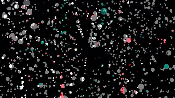 Dynamic Floating Multicoloured Dust Particles. Looping Motion Background alt