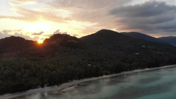 Beautiful high view of nature with sea ocean alt