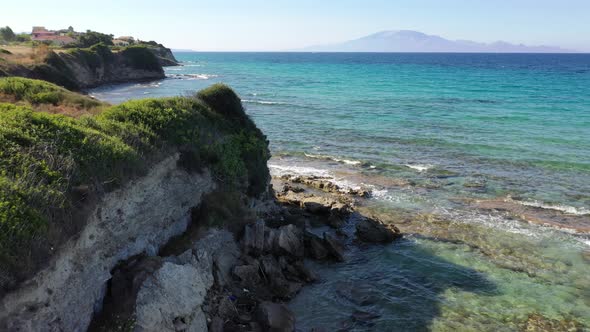 Aerial View of Katragaki Beach, Tragaki, Zakynthos, Greece