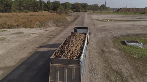 The Movement of a Truck with a Trailer Filled with Sugar Beets