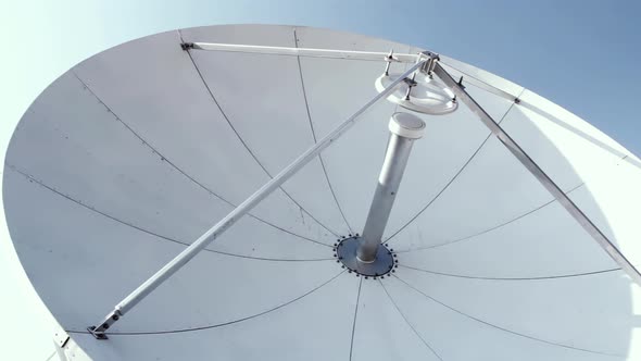 TV Station Broadcast Dish Antenna. 4K Version.