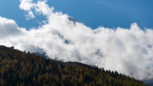 Zermatt Switzerland Clouds Moving Across The Matterhorn 4 K Hd 16x9 23.976 alt