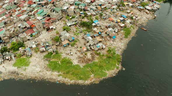 Slums And Poor District Of The City Of Manila, Stock Footage | VideoHive