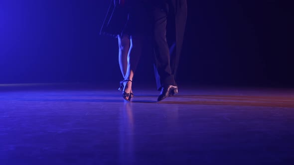 Shot of the Legs of Dancers Dancing Elements of Argentine Tango alt