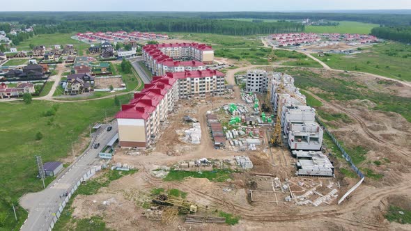 Modern Multistorey Apartment Building Aerial View alt