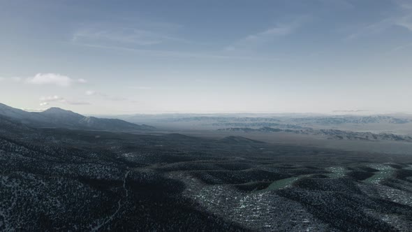 Drone footage of plains near Mount Charleston, Spring Mountains, Nevada, USA alt