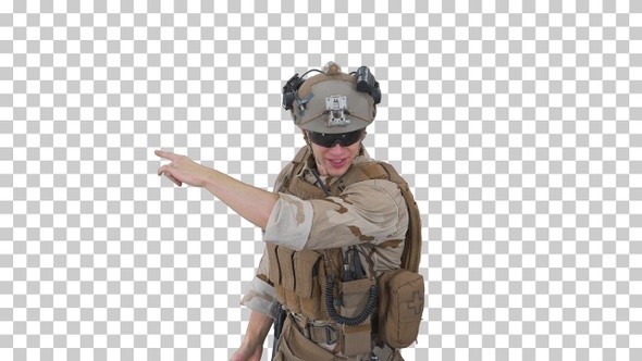 Talking emotionaly Soldier complaiting, Alpha Channel alt