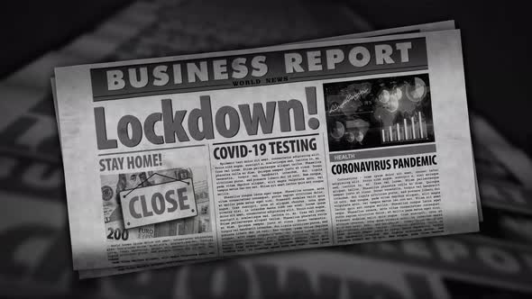 Lockdown COVID-19 coronavirus crisis closed economy newspaper printing press alt