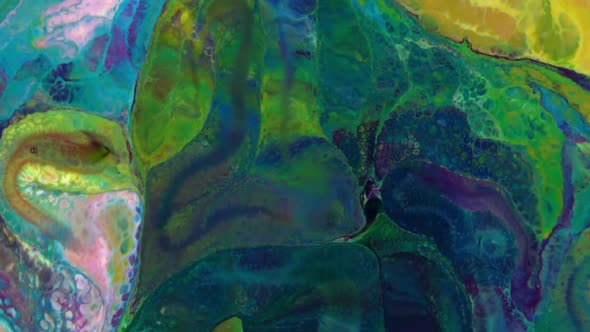 Colorful Liquid Ink Colors Blending Burst Swirl Fluid 84