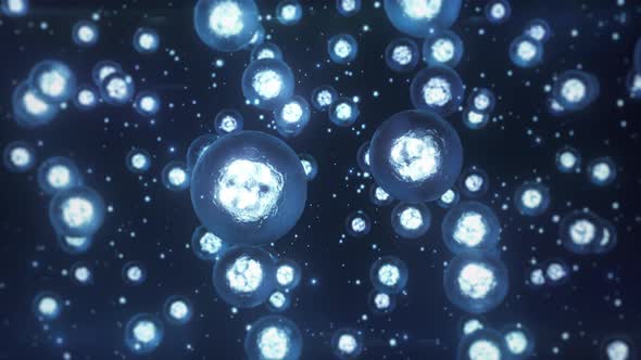 Abstract Glowy Glass Balls Loop