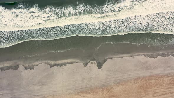 Drone Video of Ocean Waves Crashing