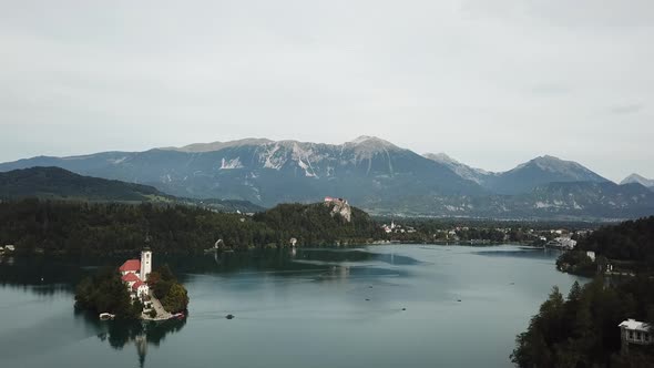 Lake Bled Aerial view, Slovenia