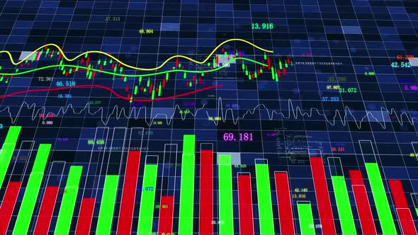 Background Of K Line Trend Chart Of Financial Securities Exchange Market