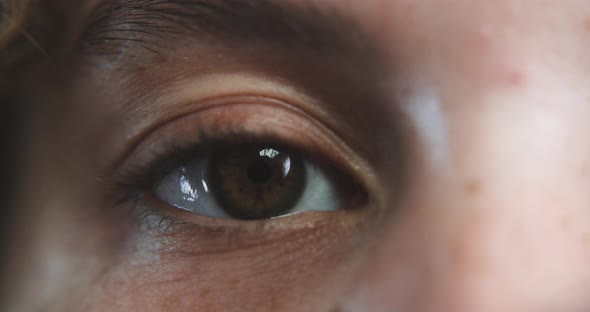 Close up of Womans eye with makeup alt