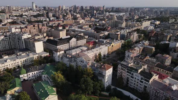 Kyiv Cityscape, Ukraine. Aerial View, Kiev. Slow Motion alt