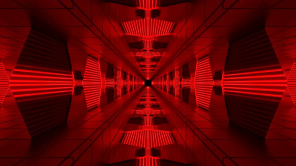 Loop Tunnel With Red Lights