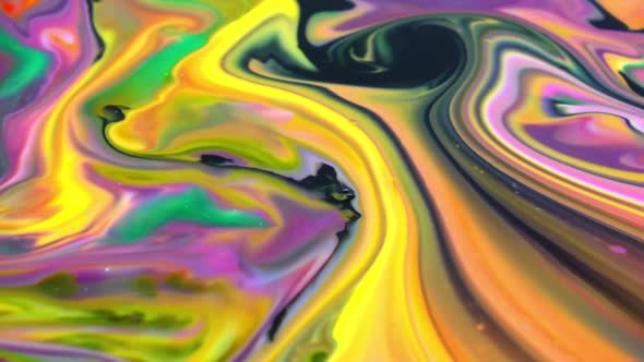 Abstract Colorful Invert Paint Bubbles Galactic Exploding Texture  alt