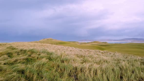 The Portnoo and Narin Golf Links During the Storm in County Donegal - Ireland alt
