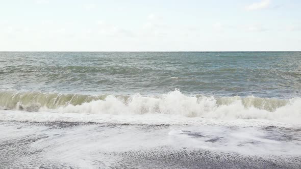 Waves on the Shore After a Storm 