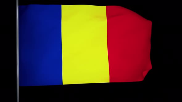 Romania Flag Animation 4k