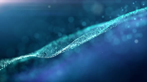 Abstract Glittering Blue Particles Background 01 alt