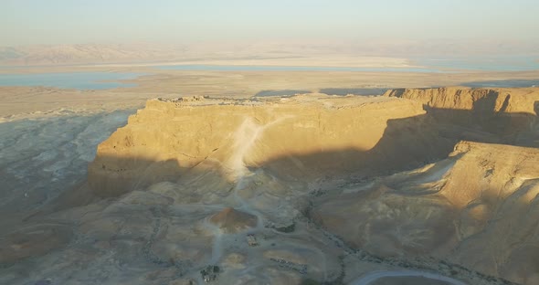 Antique site of The Masada, Fortress at the Mountain