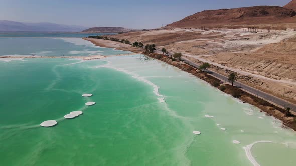 Beautiful Beaches of the Dead Sea in Ein Bokek in Israel
