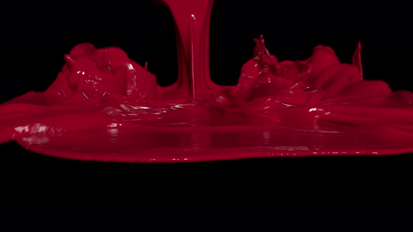 Bloody Paint Slow Motion Pour 4K