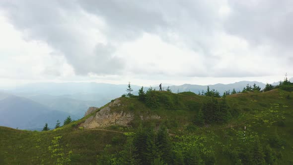 Man on the Mountain Trail