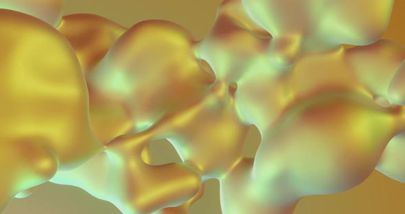Abstract metallic liquid flowing waves motion background. bubbles	