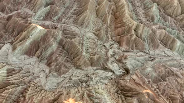 Rays of Sunshine touching Carrizo Badlands at Anza Borrego Desert State Park. alt