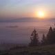 Time lapse of Sunrise over fog in Carpathian mountains with lens flare - VideoHive Item for Sale