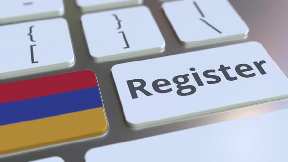 Register Text and Flag of Armenia on the Keys alt