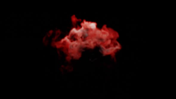 Chaos Abstract Red Smoke Looped Background