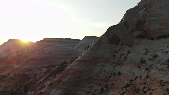 Amazing Landscape Sunset on Canyon Overlook, Zion National Park, Utah alt