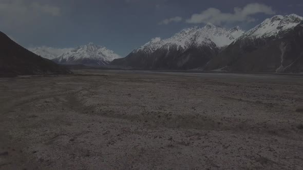 Southern Alps valley aerial