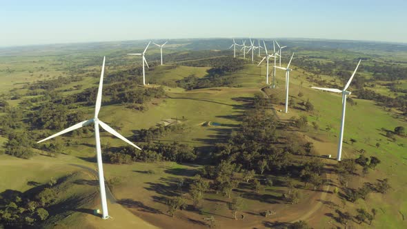 Wind Turbines Spinning alt