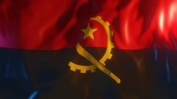 Angola Flag with Edge Bump