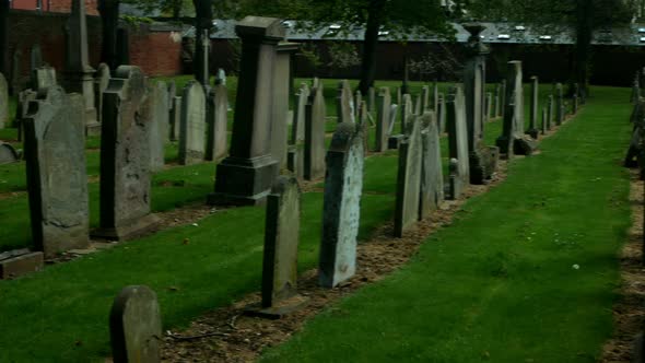 Video Footage of an Old Cemetery in the Small Town of Arbroath
