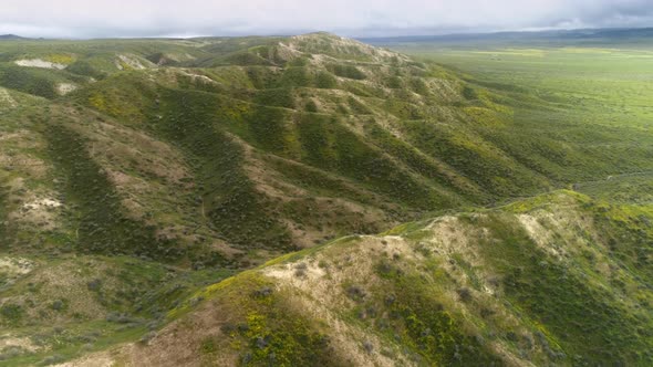 Scenic View Green Hills of San Andreas Fault Causing Earthquakes USA alt