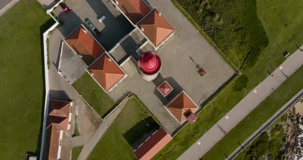 Top view over Lighthouse of Leça da Palmeira, Matosinhos. alt