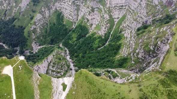 Aerial View of Delika Canyon in Burgos, Spain. alt