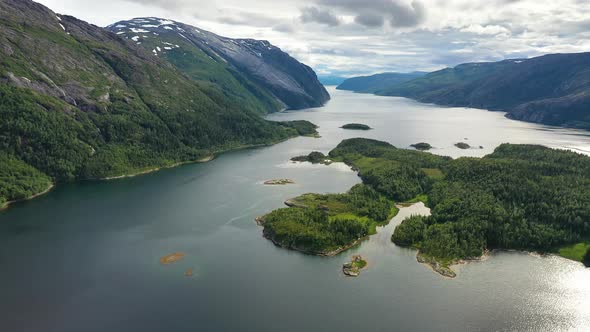 Aerial Footage Beautiful Nature Norway alt