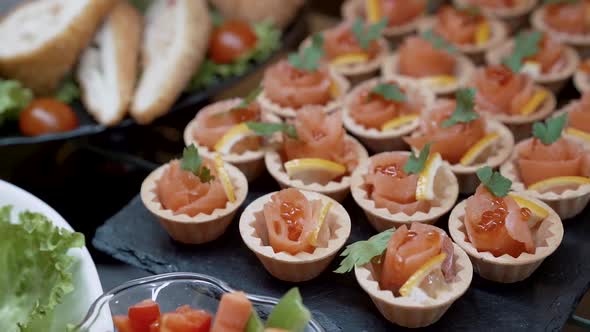 Appetizing Baskets of Snack Red Fish alt